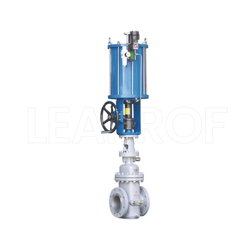 Pneumatic flat gate valve