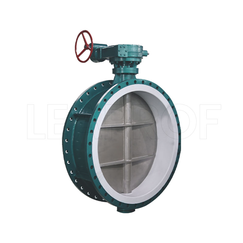 Fluorine-lined butterfly valve