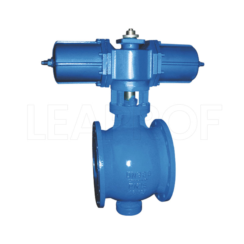 Pneumatic eccentric hemisphere valve